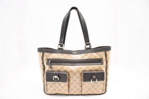 Gucci Tote in Beige Crystal GG Canvas