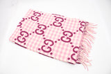 Gucci Scarf in Pink Checked Wool