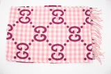 Gucci Scarf in Pink Checked Wool