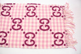 Gucci Scarf in Pink Checked Wool