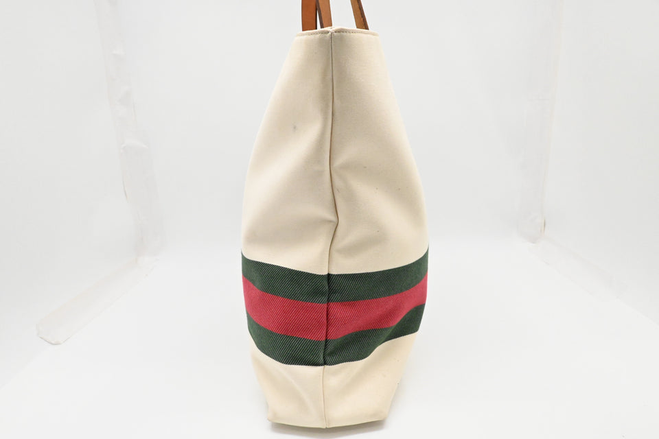 Gucci Tote Bag in White Canvas