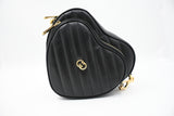Gucci Heart Crossbody Bag in Black Quilted Leather