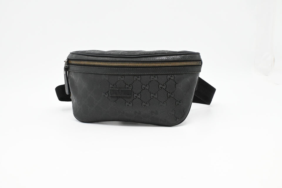 Gucci Bumbag in Black Imprime Canvas