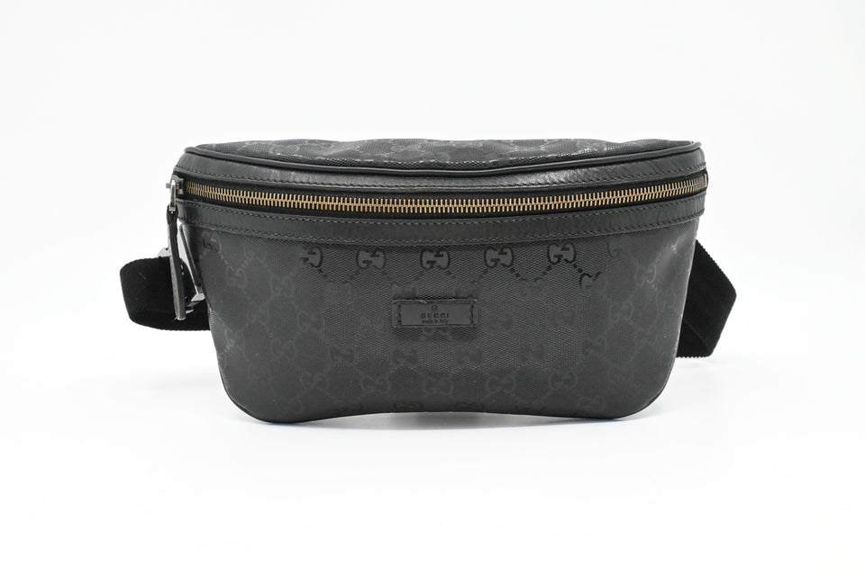 Gucci Bumbag in Black Imprime Canvas