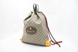Gucci Tiger Drawstring Backpack in GG Supreme Canvas