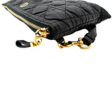 Christian Dior Caro Daily Cannage Calfskin Zipped Pouch Black