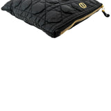 Christian Dior Caro Daily Cannage Calfskin Zipped Pouch Black