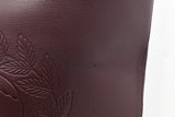 Burberry Large Embossed Tote in Burgundy Leather