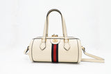 Gucci Round Crossbody Bag in Cream Leather