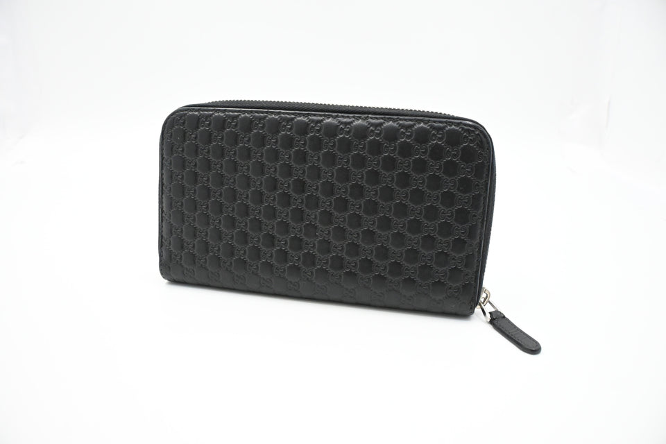 Gucci Long Wallet in Black MicroGuccissima Leather