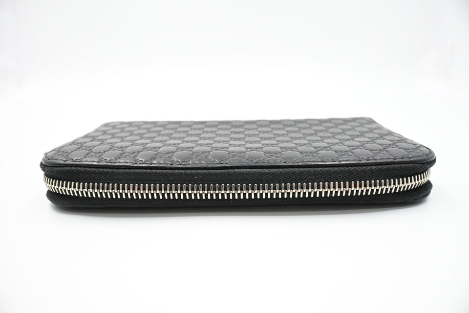 Gucci Long Wallet in Black MicroGuccissima Leather