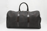 Burberry Travel Bag in Brown Checked Coated Canvas