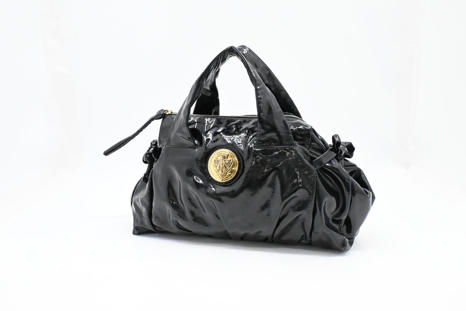 Gucci Handbag in Black Patent Leather
