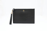 Gucci Bee Clutch in Black Leather