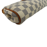 Louis Vuitton Pochette Eva Damier Azur Clutch Bag White