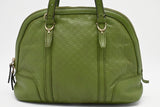 Gucci Dome Shoulder Bag in Green Micro Guccissima Leather