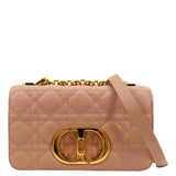 Christian Dior Caro Cannage Calf Leather Shoulder Bag Rose Des