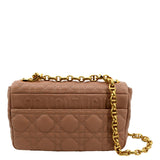 Christian Dior Caro Cannage Calf Leather Shoulder Bag Rose Des