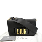 Christian Dior Dio(r)evolution Flap Grained Calfskin Shoulder Bag Black