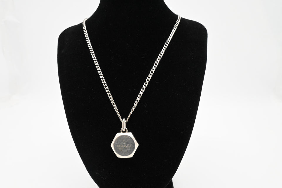 Gucci Hexagon Necklace in Sterling Silver
