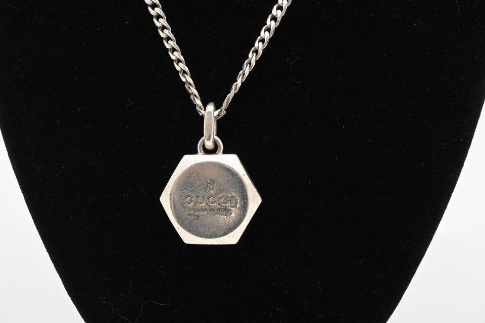Gucci Hexagon Necklace in Sterling Silver