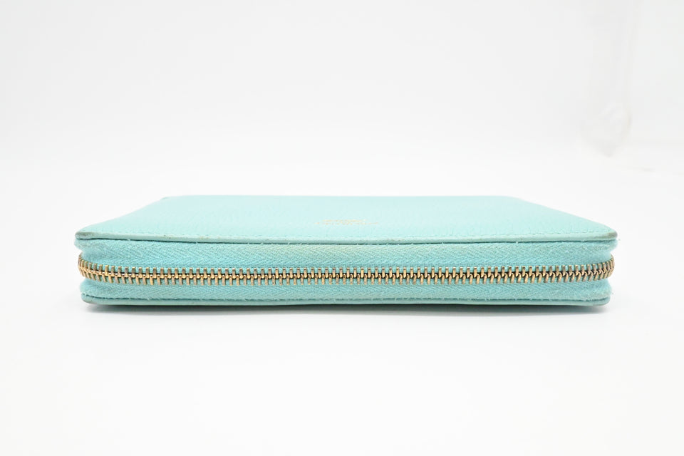 Gucci Zippy Wallet in Teal Leather