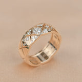 Chanel Small Rose Gold Diamond Coco Crush Ring