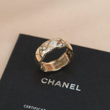 Chanel Small Rose Gold Diamond Coco Crush Ring