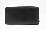 Gucci Long Zippy Bee Wallet in Black Leather