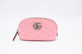 Gucci GG Marmont Pouch in Pink Leather