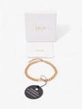 Christian Dior Danseuse Etoile Chain Choker Necklace Gold Base Metal