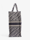 Christian Dior Book Tote Ecru and Blue Dior Oblique Canvas Large