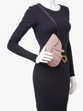 Christian Dior Saddle Belt Pouch Dusty Pink Calfskin Leather