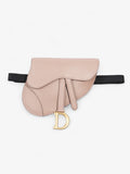 Christian Dior Saddle Belt Pouch Dusty Pink Calfskin Leather