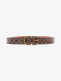 Louis Vuitton Mini 25mm Belt Damier Ebene / Gold Coated Canvas 75cm / 30"