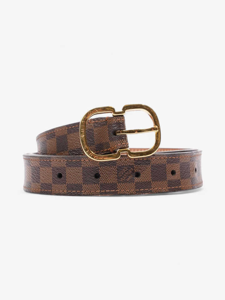 Louis Vuitton Mini 25mm Belt Damier Ebene / Gold Coated Canvas 75cm / 30"