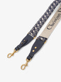 Christian Dior Adjustable Shoulder Strap With Ring Blue Oblique Cotton