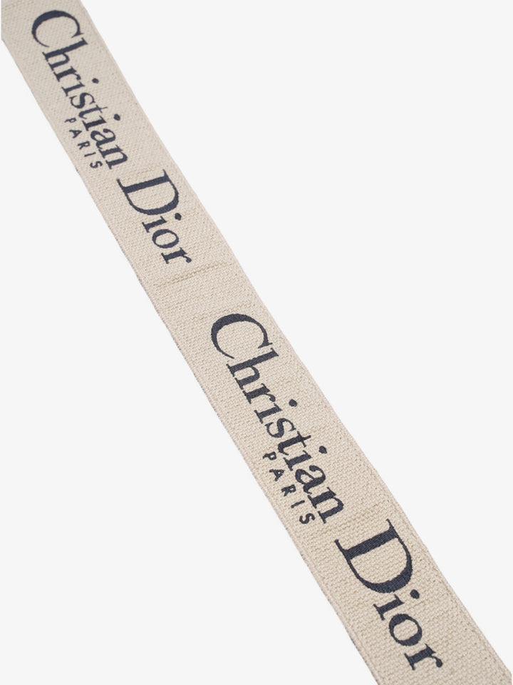 Christian Dior Adjustable Shoulder Strap With Ring Blue Oblique Cotton