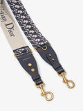 Christian Dior Adjustable Shoulder Strap With Ring Blue Oblique Cotton