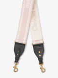 Christian Dior Embroidered Strap Pink / cream Canvas