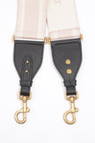 Christian Dior Embroidered Strap Pink / cream Canvas