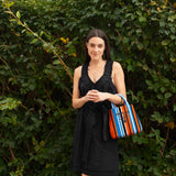 Prada Arancio Terrycloth Bayadere Stripe Bag