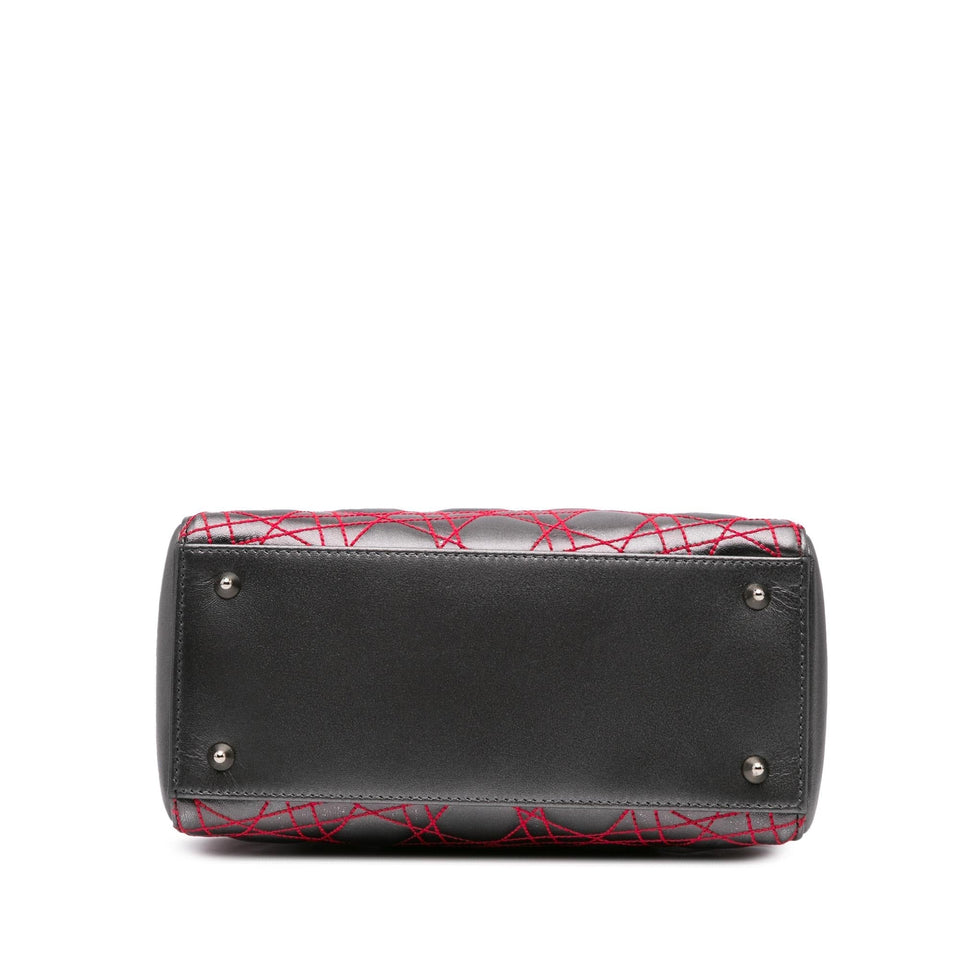 Dior Anselm Reyle Medium Metallic Lambskin Cannage Lady Dior