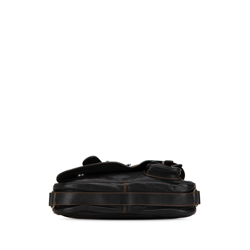 Dior Calfskin Gaucho Double Saddle Shoulder Bag (SHG-XIEEW1)