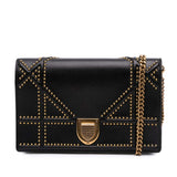 Dior Calfskin Studded Diorama Wallet on Chain