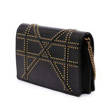 Dior Calfskin Studded Diorama Wallet on Chain
