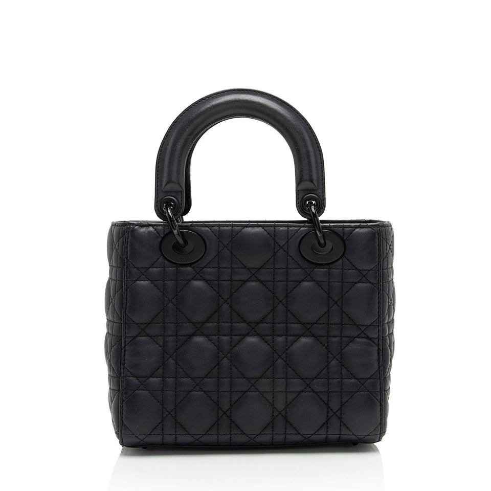 Dior Calfskin Ultra Matte Lady Dior Small Tote (SHF-MCFuwA)