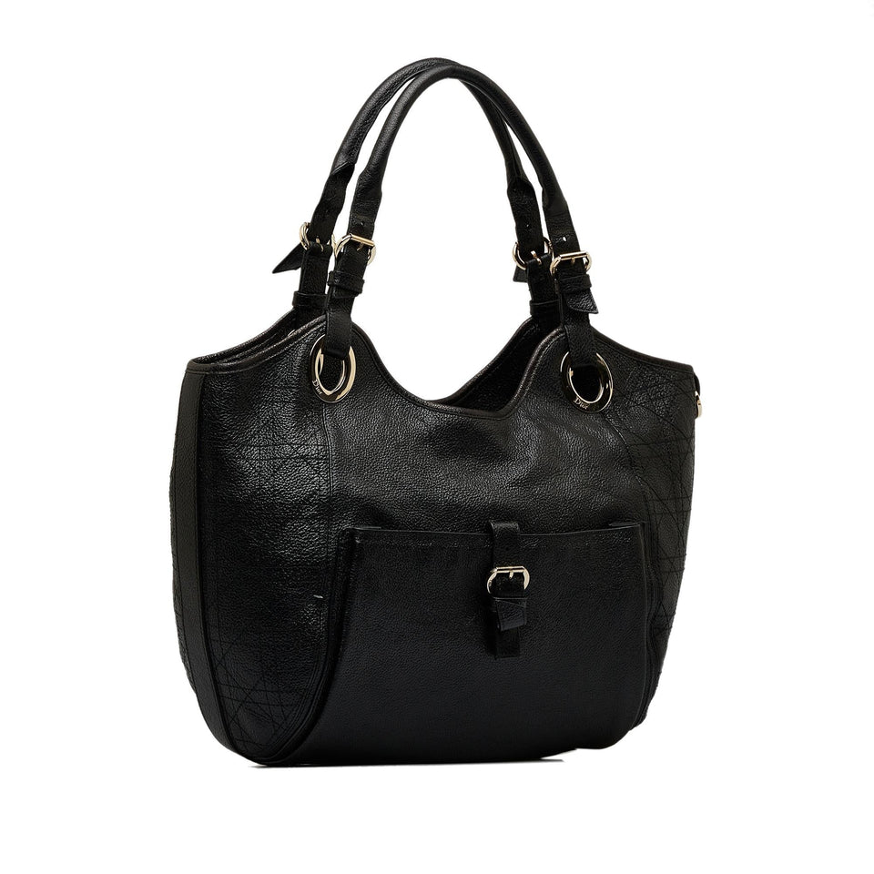 Dior Cannage Bee Tote Bag (SHG-Ftr9Ln)