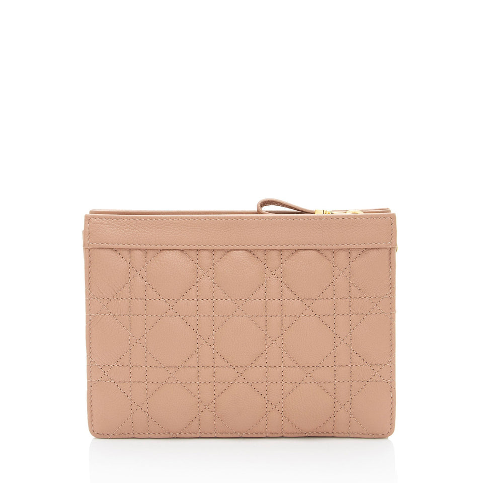 Dior Cannage Calfskin Caro Every Dior Pouch on Chain
