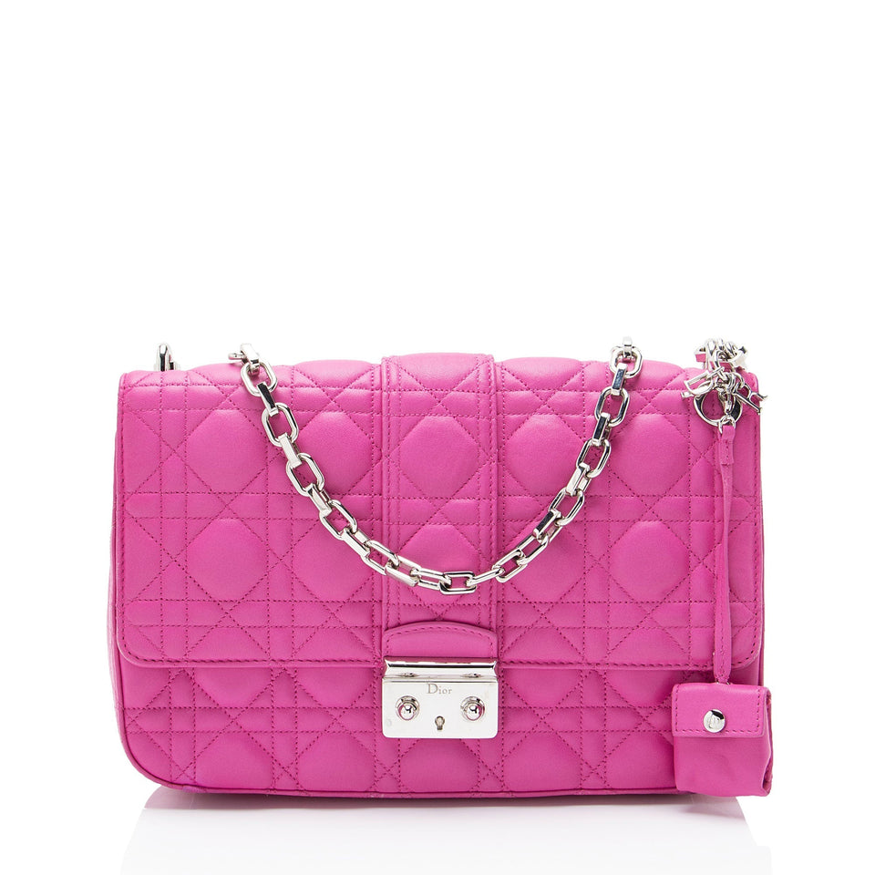 Dior Cannage Lambskin Miss Dior Promenade Medium Flap Bag